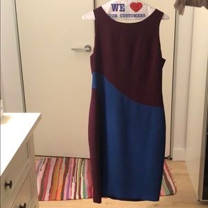 Maroon/blue dress